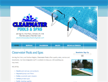 Tablet Screenshot of clearwaterpoolsportperry.ca